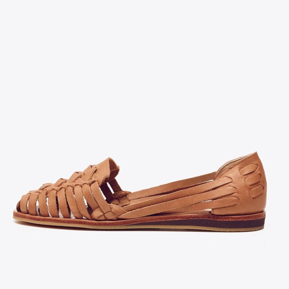 Nisolo Ecuador Huarache Sandal in almond